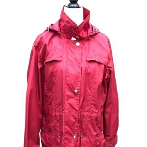 𝅺carroll Reed Rain Coat with Hoodie EUC